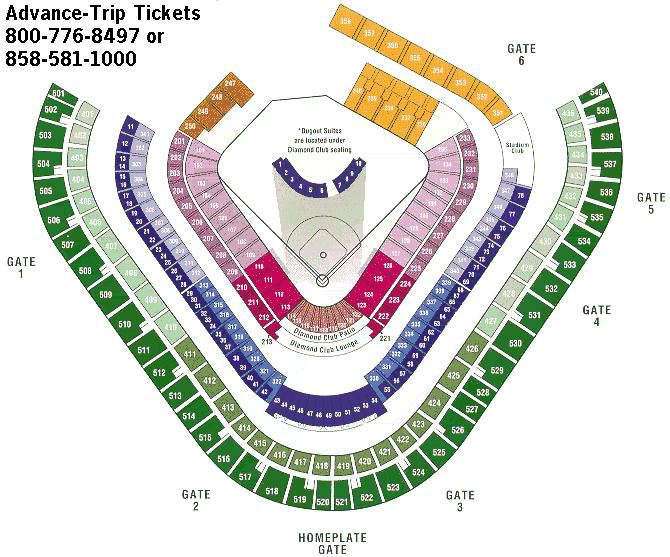 Diamond Club Seating Chart