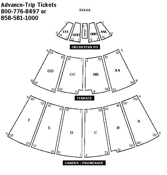 Cal Coast Credit Union Open Air Theatre Seating Chart